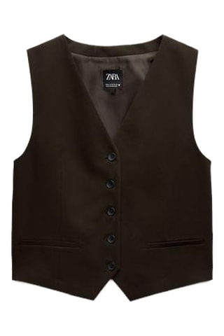 Gilet de costume en laine - Marron