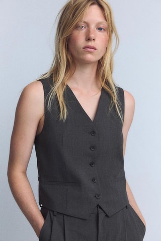 Gilet de costume en laine - Anthracite