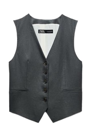 Gilet de costume en lin - Gris