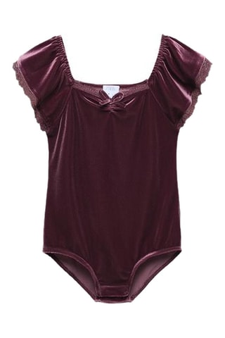 Body en velours - Bordeaux