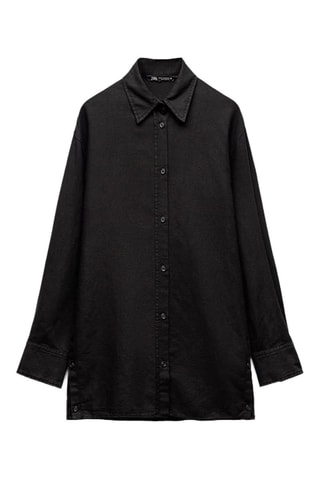 Chemisier en lin- Noir