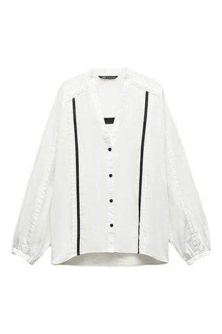 Chemisier en lin - Blanc