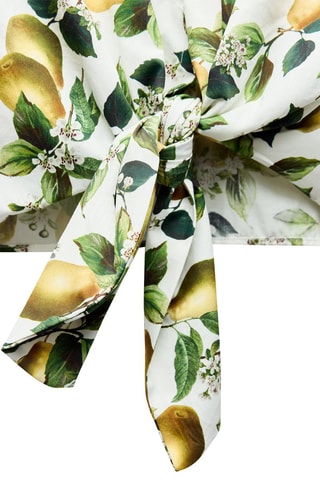 Chemisier noué - Blanc et vert