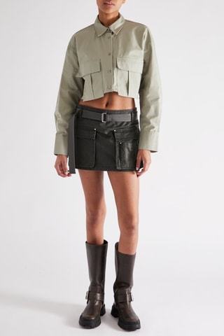 Chemisier court - Vert olive