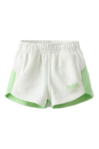 Short - Blanc et vert clair