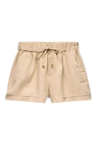 Short en lin - Beige