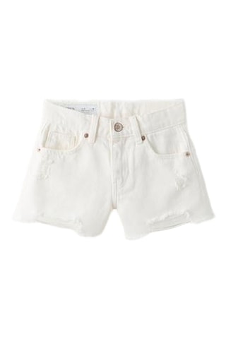 Short en jean - Blanc