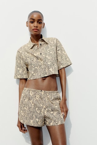 Short - Beige et noir