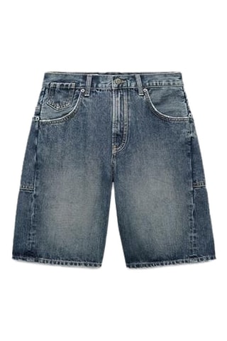 Bermuda en jean - Bleu marine