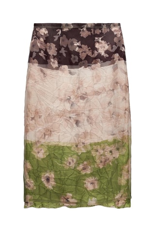 Jupe droite - Beige et vert clair