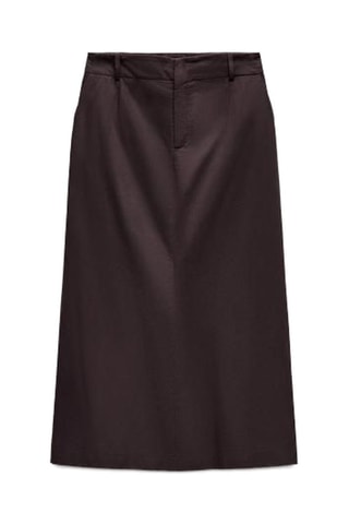 Jupe droite - Marron foncé