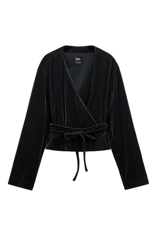 Kimono en velours - Noir