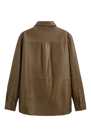 Chemise en cuir de mouton - Marron clair