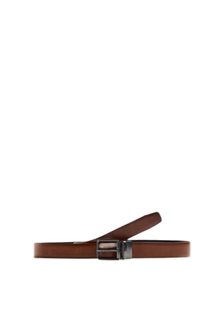 Ceinture réversible en cuir - Camel