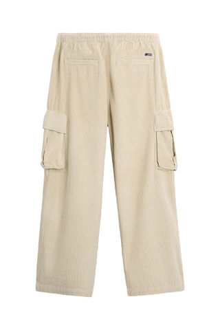 Pantalon cargo en velours - Ecru