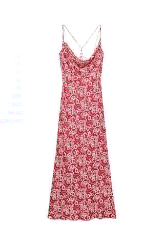 Robe midi - Rouge framboise