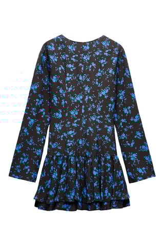 Robe portefeuille - Bleu cobalt et noir