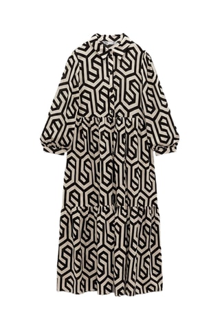 Robe chemise - Noir et écru