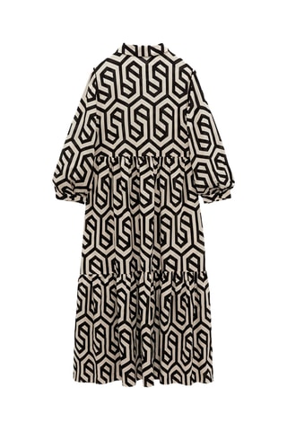 Robe chemise - Noir et écru