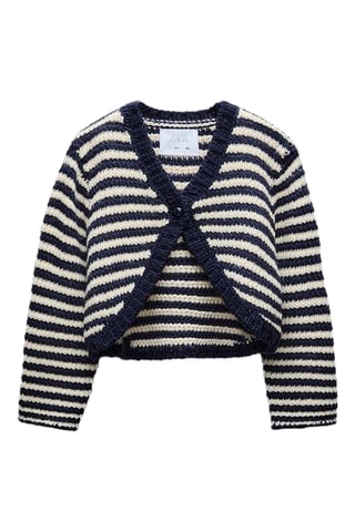 Gilet - Ecru et bleu marine