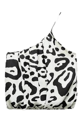 Top asymétrique - Noir et blanc