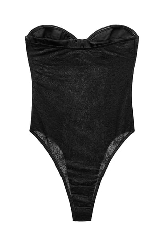 Body bustier en dentelle - Noir