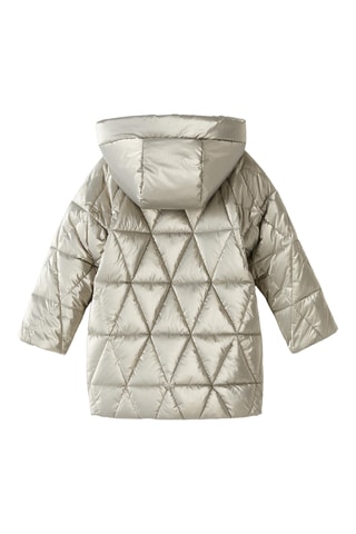 Doudoune longue à capuche - Beige