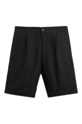 Short en lin - Noir