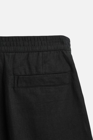 Short en lin - Noir