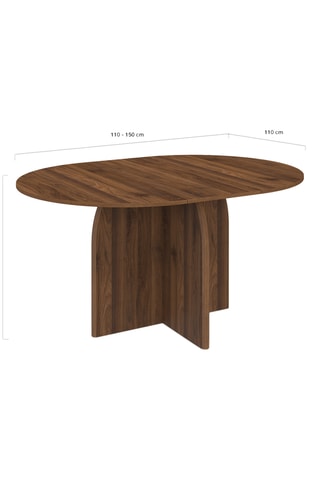 Table extensible Japandi - 110/150 x 75 x 110 cm