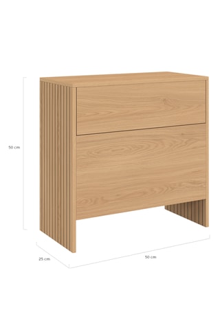 Table d'appoint 1 abattant Faustine - 50 x 50 x 25 cm
