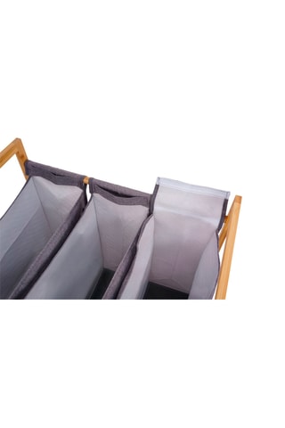 Panier à linge en bambou avec roulettes Maya - 62 x 83 x 40 cm