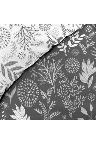 Parure de couette en coton 52 fils/cm² Suzanne - Anthracite