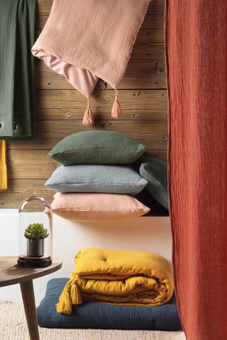 Parure de couette en coton 57 fils/cm² Angelia - Jaune