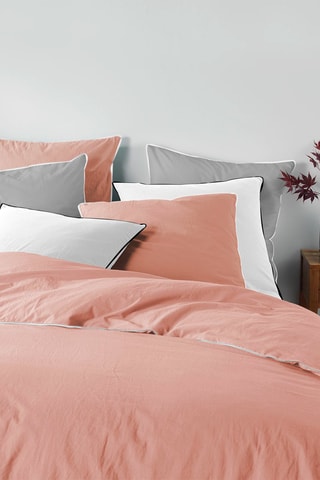 Parure de couette en coton 57 fils/cm² Linette - Rose