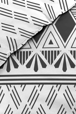 Parure de couette en coton 52 fils/cm² Allover - Noir et blanc