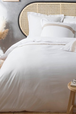 Parure de couette en coton 57 fils/cm² Laly - Ecru