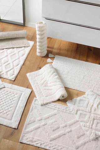 Tapis de bain Cleonis Beige - 50 x 80 cm