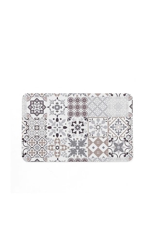 Tapis de bain Salou Gris et blanc - 50 x 80 cm