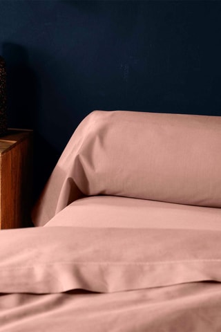 Taie de traversin en coton 57 fils/cm² Lina - Rose