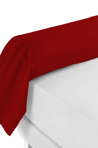 Taie de traversin Lina en coton 112 fils/cm² - Rouge
