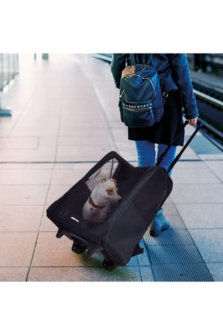 Sac trolley de transport animaux - Noir - 40 x 30 x 52 cm