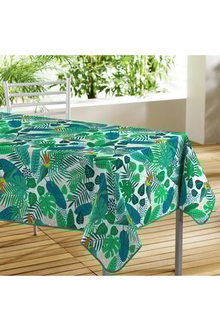 Nappe rectangulaire Carlita Blanc et vert