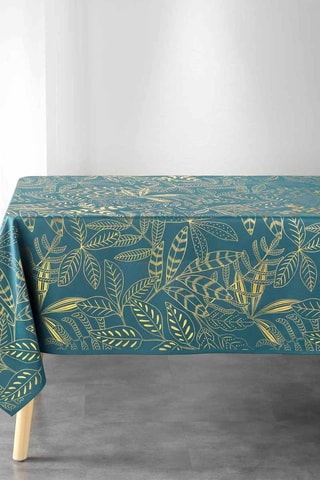 Nappe rectangulaire Belflor 
Emeraude et doré