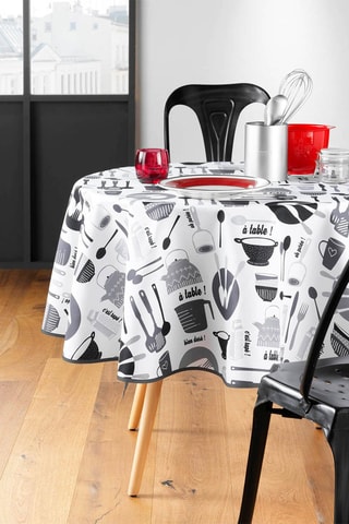 Nappe ronde Kitchen Blanc