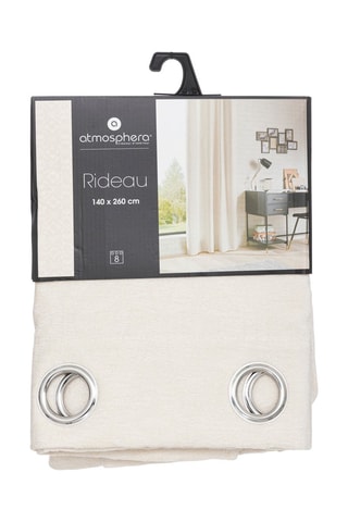 Rideau Zuri - Ivoire - 140 x 260 cm