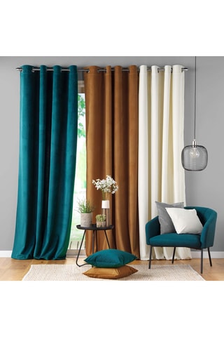 Rideau en velours Casual - Camel - 140 x 260 cm