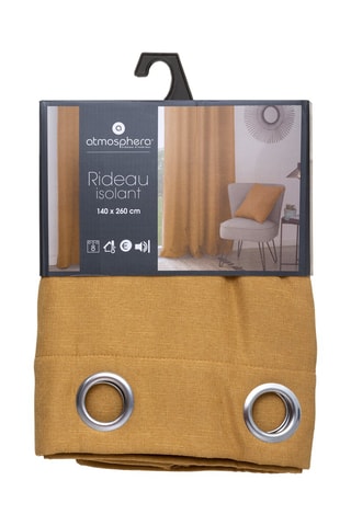Rideau isolant Tim - Ocre - 140 x 260 cm