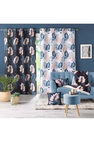 Rideau Belline - Anthracite et rose - 140 x 280 cm