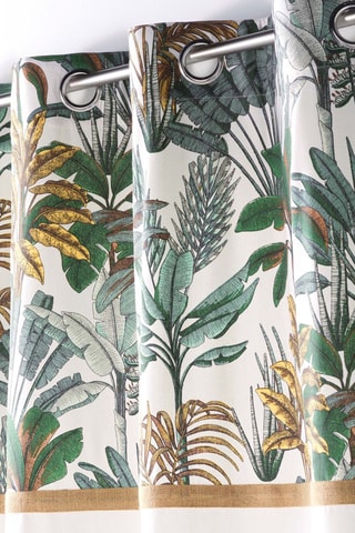 Rideau Balinesia - Blanc et vert - 140 x 240 cm